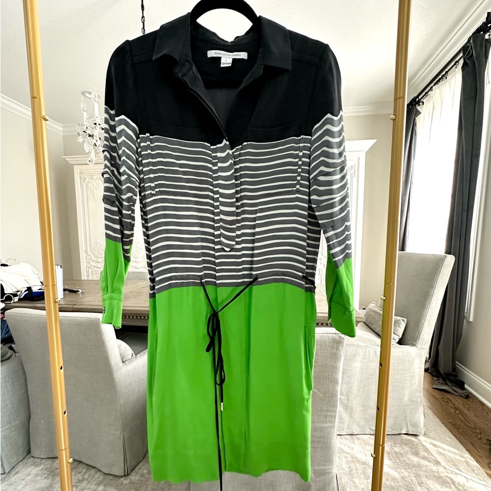 Diane Von Furstenberg Silk Preppy Dress